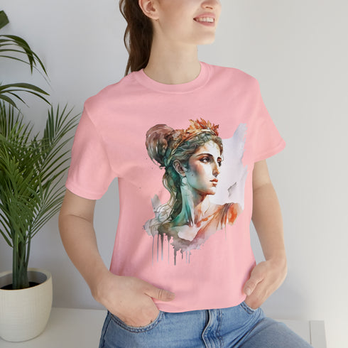 Greecian Goddess in Watercolor - Short Sleeve Tee